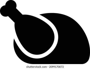 chicken vector illustration isolated on a transparent background . glyph vector icons for concept or web graphics.