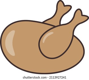 chicken Vector illustration on a transparent background.Premium quality symmbols.Vector line flat icon for concept and graphic design.
