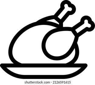 chicken Vector illustration on a transparent background. Premium quality symbols. Stroke vector icon for concept and graphic design.