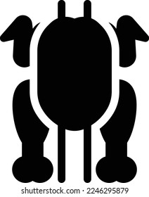 chicken Vector illustration on a transparent background. Premium quality symbols. Glyphs vector icons for concept and graphic design. 
