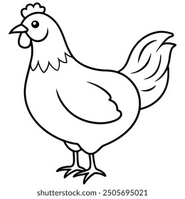 chicken vector illustration. This is an editable file.
