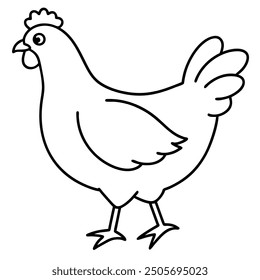 chicken vector illustration. This is an editable file.
