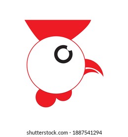 Chicken. Vector image of a chicken head icon with various variations, suitable for use as an illustration for children and icons.
