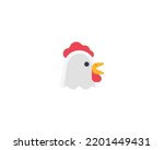 Chicken vector isolated emoji icon. Chicken emoticon