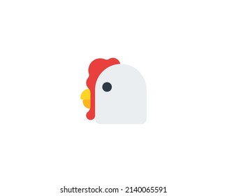 Chicken vector isolated icon. Chicken emoji illustration.