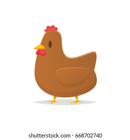 Chicken vector isolated illustration