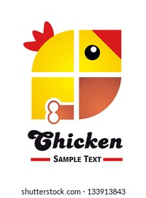 Chicken vector label