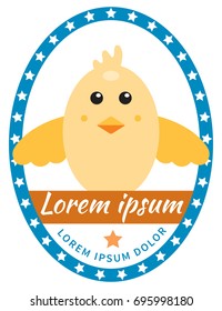 Chicken vector logo  for design. Vector Template  background  with chicken