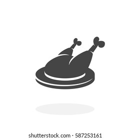 Chicken vector logo. Flat design style. Modern vector pictogram for web graphics - stock vector