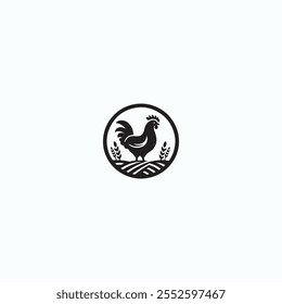 Chicken vector logo type, hen, poultry farming, livestock icon, cock logo