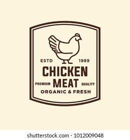chicken - vector logo/icon illustration mascot
