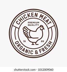 chicken - vector logo/icon illustration mascot
