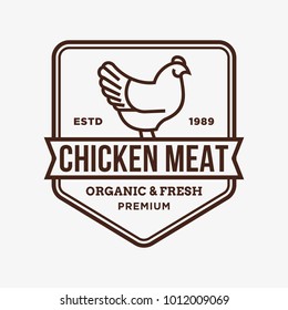 chicken - vector logo/icon illustration mascot
