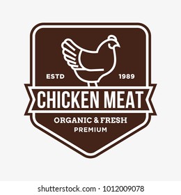 chicken - vector logo/icon illustration mascot
