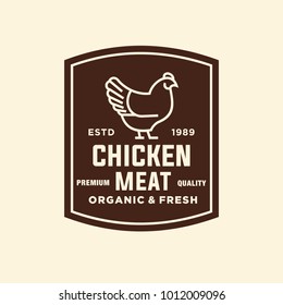 chicken - vector logo/icon illustration mascot
