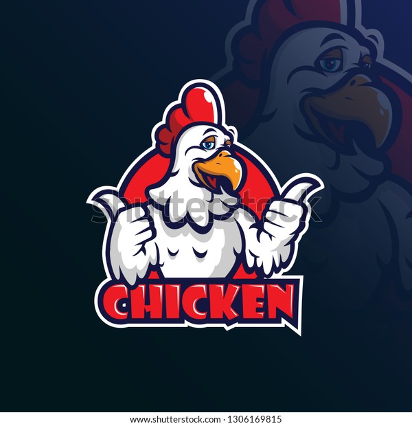 Chicken Vector Mascot Logo Design Modern Stock Vector (Royalty Free ...