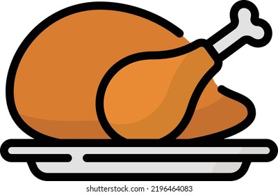 chicken vector on white background. isolated Vector icon