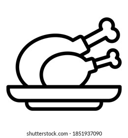 chicken vector outline icon. Modern thin line symbols. Collection of traditional elements.