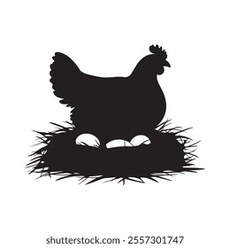Chicken vector and silhouette design. This is high resolution vector art And you can easly use this vector Or silhouette.