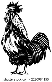 chicken vector, silhouette vector, isolated illustration abstract pattern on white background