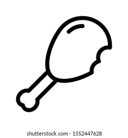 chicken vector thin line icon