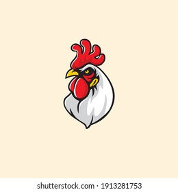 chicken Vintage logo, retro print, poster for Butchery meat shop, 
hen silhouette. Logo template for meat business, meat shop. 
Vector Illustration