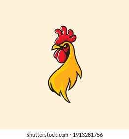 chicken Vintage logo, retro print, poster for Butchery meat shop, 
hen silhouette. Logo template for meat business, meat shop. 
Vector Illustration