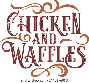 Chicken and Waffles Custom Text Banner