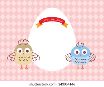 chicken wedding greeting