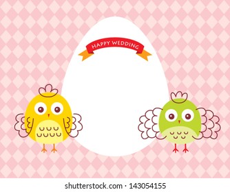 chicken wedding greeting