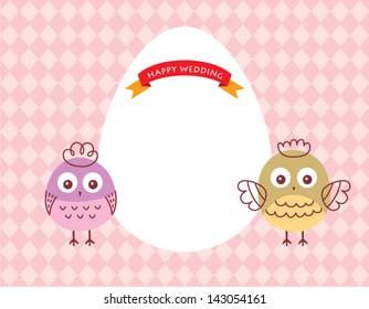 chicken wedding greeting