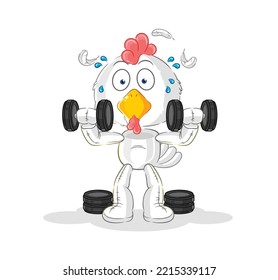 the chicken weight training illustration. character vector