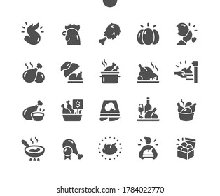 Chicken Well-crafted Pixel Perfect Vector Solid Icons 30 2x Grid for Web Graphics and Apps. Simple Minimal Pictogram