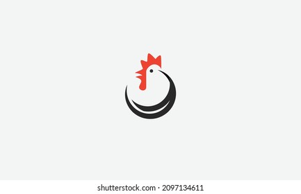 Chicken wild vector logo design