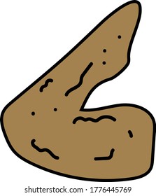 Chicken Wing Fast Food Element Vector