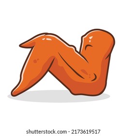 Chicken Wing Fried Crispy Vector Design illustration element asset for content perfect for business brand logo packaging editable
