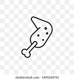 Chicken wing icon isolated on transparent background. Snack symbol modern, simple, vector, icon for website design, mobile app, ui. Vector Illustration