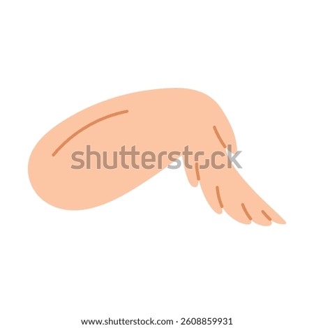 Chicken wing, raw poultry, meat, food.