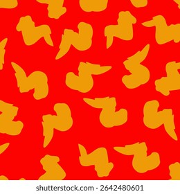 Chicken wing seamless pattern vector illustration, Fried chicken seamless pattern. Chicken wings background
