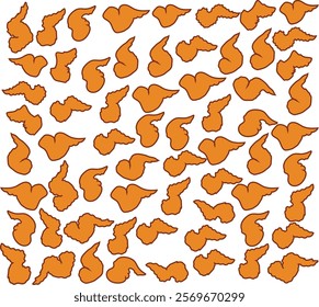 Chicken Wing set vector illustration. Good for banner, poster, greeting card, party card, invitation, template, advertising, campaign, and social media.