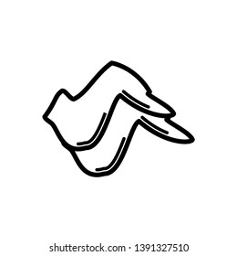 Chicken wing vector illustration. Isolated vector icon.