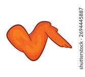 chicken wing vector logo icon flat design