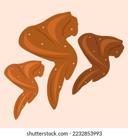 Chicken wings flat vector illustration. Cute fried chicken wings cartoon vector illustration for graphic design and decorative element
