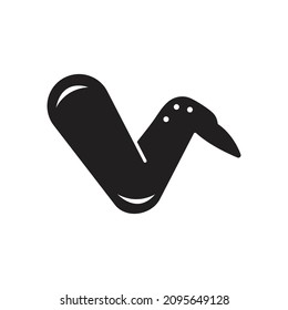 Diseño de iconos de alas de pollo aislado en fondo blanco
