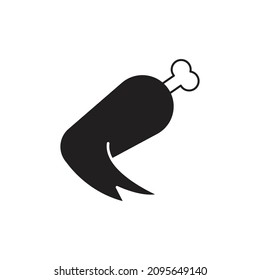 Chicken wings icon design isolated on white background