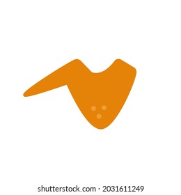 Chicken wings icon. Isolated flat color icon. Vector illustration. Meat products and poultry. Food ingredients