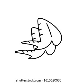 Chicken, wings icon. Simple line, outline vector batcher icons for ui and ux, website or mobile application