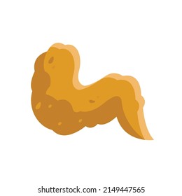 Chicken wings icon. Vector illustration. flying fried chicken icons