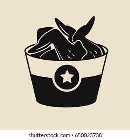 Chicken wings icon. Vector illustration.