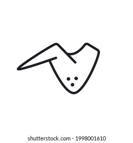 Chicken wings icon. Vector isolated linear icon contour shape outline. Thin line. Modern glyph design. Meat products and poultry. Food ingredients